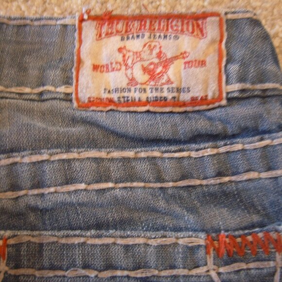 Like New Excellent Condition True Religion Women Super T Jeans sz 27 Made in USA - Picture 4 of 6
